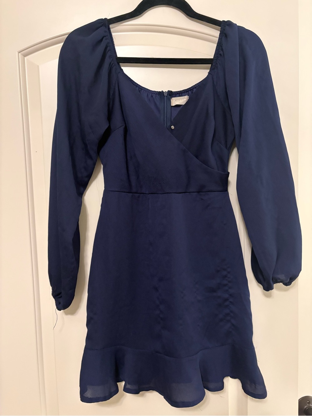 Altar'd State Navy Long-Sleeve Mini Dress